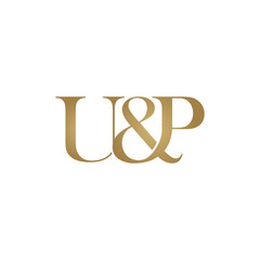 U&P Initial logo. Ampersand monogram logo
