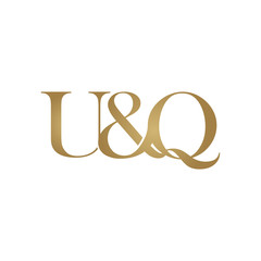 U&Q Initial logo. Ampersand monogram logo