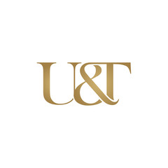U&T Initial logo. Ampersand monogram logo