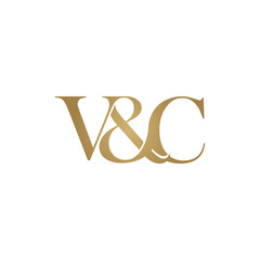 V&C Initial logo. Ampersand monogram logo
