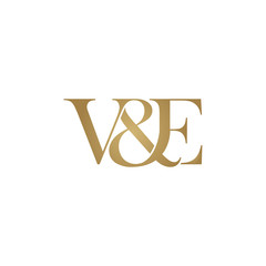 V&E Initial logo. Ampersand monogram logo