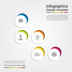 Infographic report template. Vector illustration