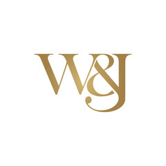 W&J Initial logo. Ampersand monogram logo