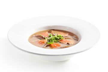 Salmon Soup over White