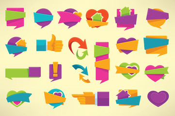 vector sticker, symbols, obgects for your design