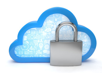 Cloud computing, security concept 