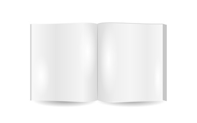 open book with blank pages