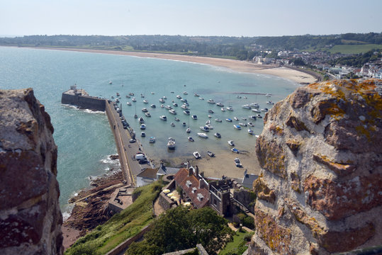 Harbour at village of Gorey, Jersey