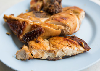 Grilled Chicken thai food in thailand.