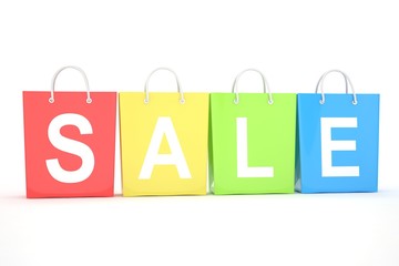 sale written on shopping bag