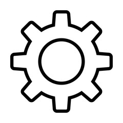 Settings gear / line art icon for apps and websites