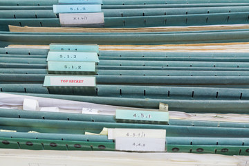 File folders in a filing cabinet