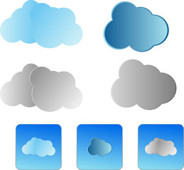 Obraz premium Iconos Nubes
