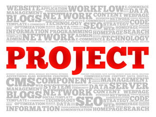 PROJECT word cloud, business concept
