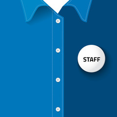 Blank badge for put staff identification