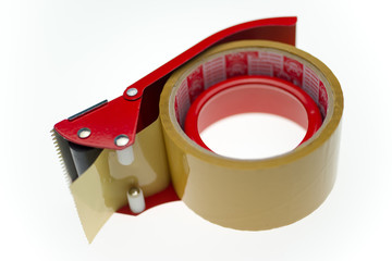 clear adhesive tape texture isolate on white background