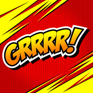 Superhero bashing Comics Bubble with text 
