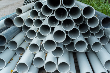 pvc pipes close up