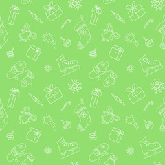 Seamless vector pattern with christmas elements