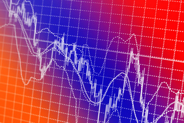 Business background. Market Analyze.Bar graphs, diagrams, financial figures. Forex.