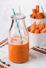 Fresh carrot juice