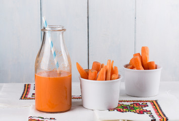 Fresh carrot juice