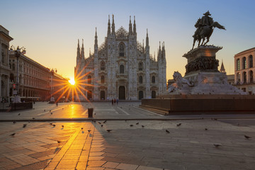 Famous Duomo at sunrise