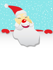 Santa with blank sheet