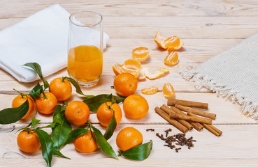 Tangerine juice , cinnamon and cloves.