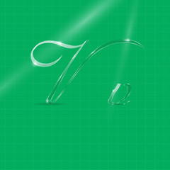 Glassy Letters in Italics