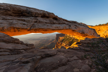 The Mesa Arch before sunrise in Canyonlands, USA