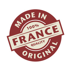 Abstract stamp with the text Made in France written inside