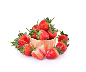 Strawberries  on  white background
