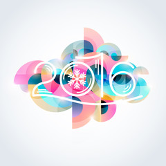 New year poster. Colorful design.
