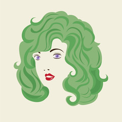 Curly Hair Woman HairStyle.