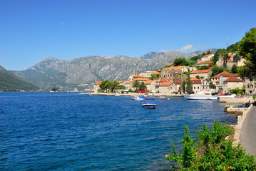 Fototapeta na wymiar View on Perast, Montenegro