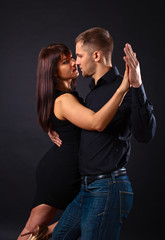 dancing young couple