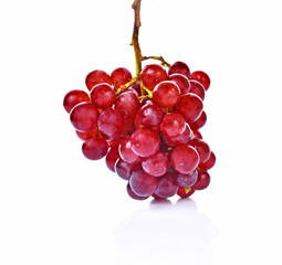 bunch of Grapes on white background