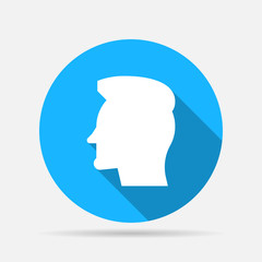 head with hair profile icon
