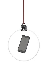 Mobile  in glass christmas ball