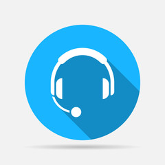 icon headphones with microphone