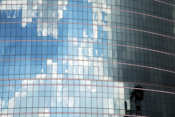 Fototapeta na wymiar asia bangkok thailand skyscraper in window centre