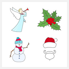 Set of Christmas Line Style Icons