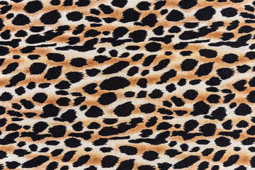 texture of print fabric striped leopard
