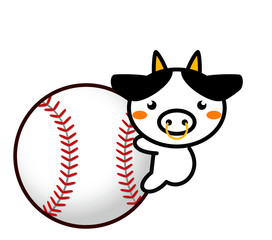 野球と動物シリーズ