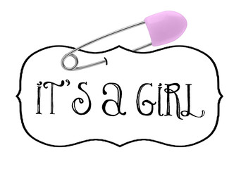 Baby announcement safety pin