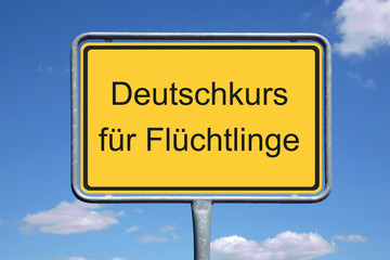 Obraz premium Deutschkurs für Flüchtlinge