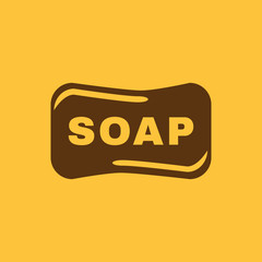 The soap icon.  Soap symbol. Flat