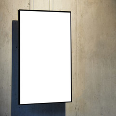 Empty white isolated frame