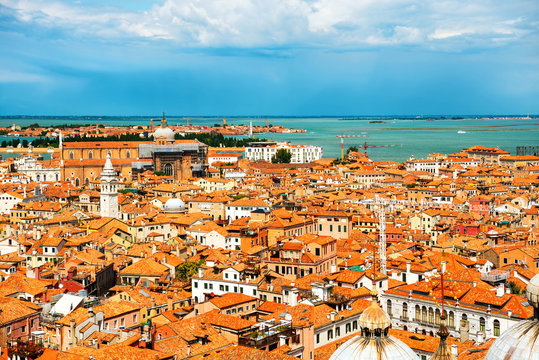 Venice roofs from above